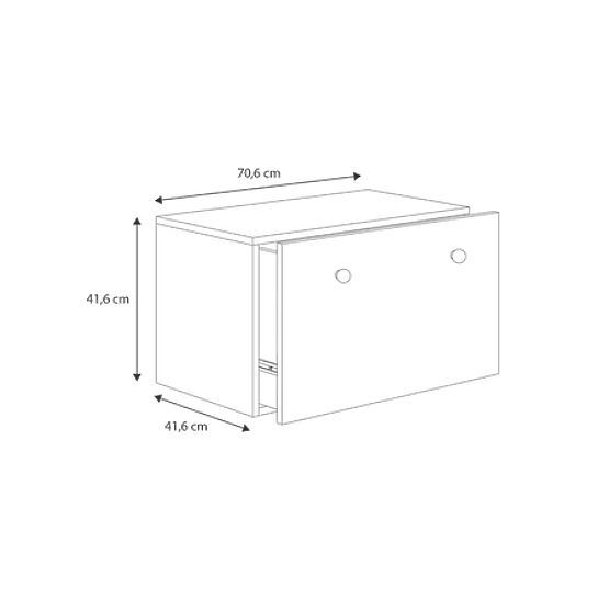 Coffre à jouets Inga - poignée rose