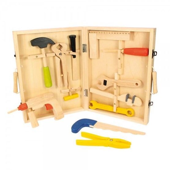 Coffret en bois avec outils
