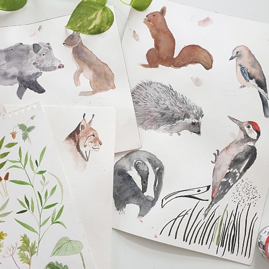 Feuille de commande avec remplir la vie dans la forêt