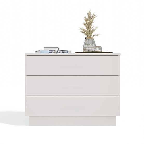 Commode AMBER 3S Armoire 3 Tiroirs pour Chambre Salon CASHMERE Beige