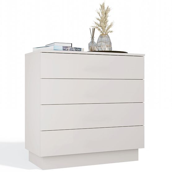 Commode AMBER 4S Armoire 4 Tiroirs pour Chambre Salon KAŠMÍR Beige
