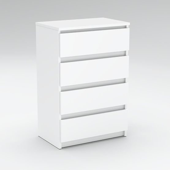 Commode blanche Simply 4 tiroirs