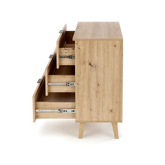 Commode BORNEO KM-2 chêne artisan/noir