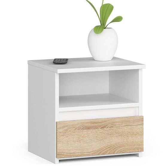 COMMODE CL1 PK BLANC / CHÊNE SONOMA