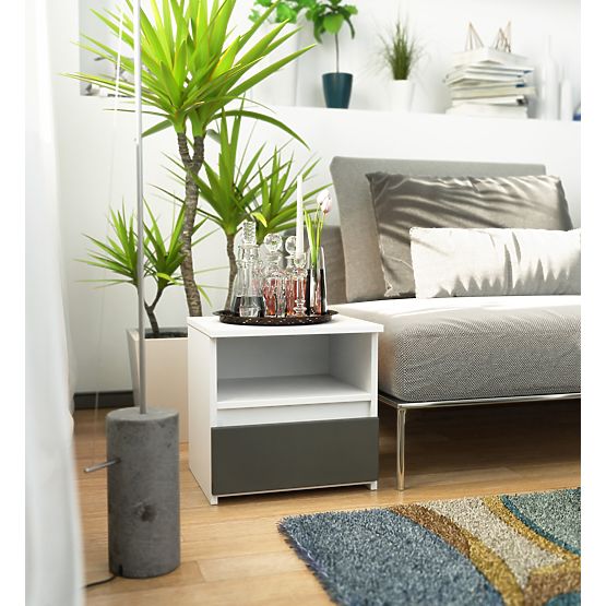 COMMODE CL1 PK BLANC / GRIS GRAPHITE