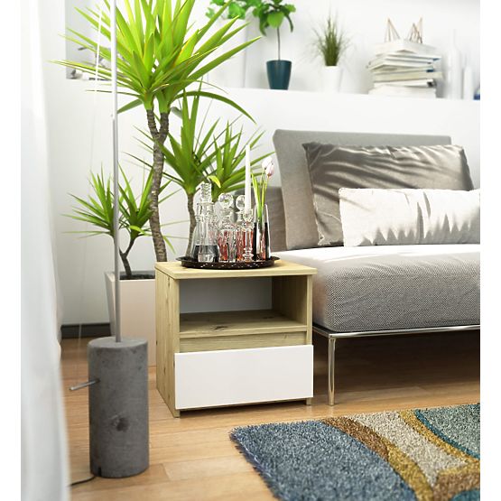 COMMODE CL1 PK CHÊNE ARTISAN / BLANC