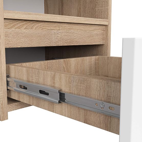 COMMODE CL1 PK CHÊNE SONOMA / BLANC