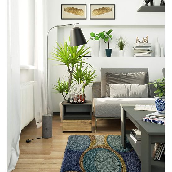 COMMODE CL1 PK GRIS GRAPHITE / CHÊNE ARTISAN