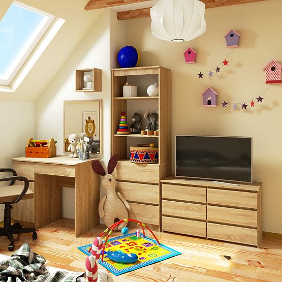 COMMODE CL100 6T PK CHÊNE SONOMA