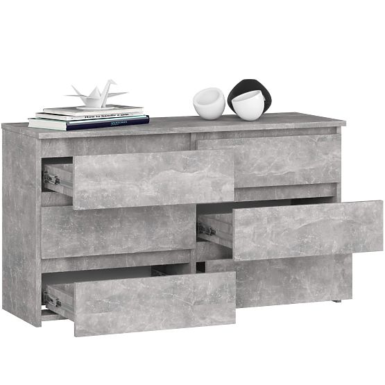 COMMODE CL100 6TIROIRS PK BÉTON