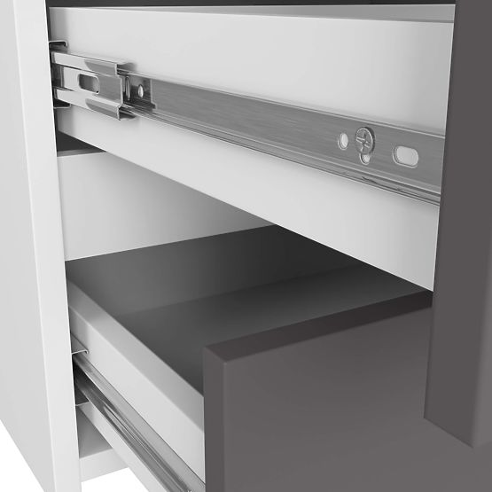 COMMODE CL100 6TIROIRS PK BLANC / GRIS