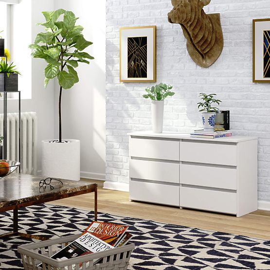 COMMODE CL100 6TIROIRS PK BLANCHE