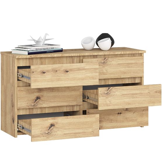 COMMODE CL100 6TIROIRS PK CHÊNE ARTISAN