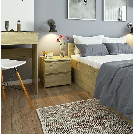 Table de nuit CL2 2SZ CLP PK CHÊNE ARTISAN