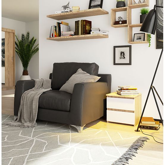 COMMODE CL2 2SZ CLP PK CHÊNE SONOMA / BLANC