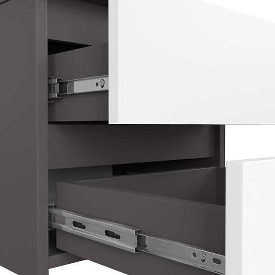 COMMODE CL2 2TI CLP PK GRIS GRAPHITE / BLANC