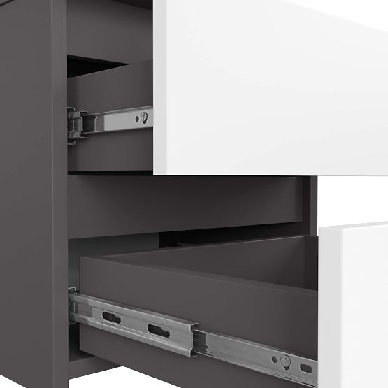 COMMODE CL2 2TI CLP PK GRIS GRAPHITE / BLANC