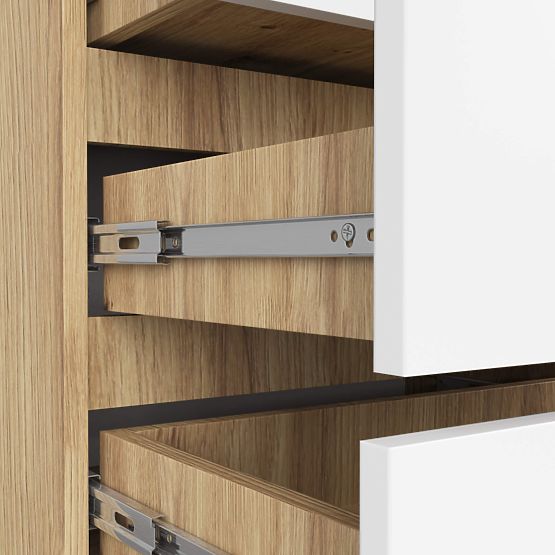 COMMODE CL3 3TI CLP PK CHÊNE ARTISAN / BLANC