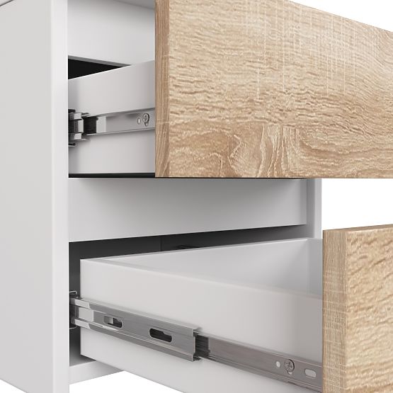 COMMODE CL3/40 PK BLANC / CHÊNE SONOMA