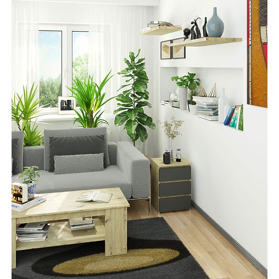 COMMODE CL3/40 PK CHÊNE ARTISAN / GRIS
