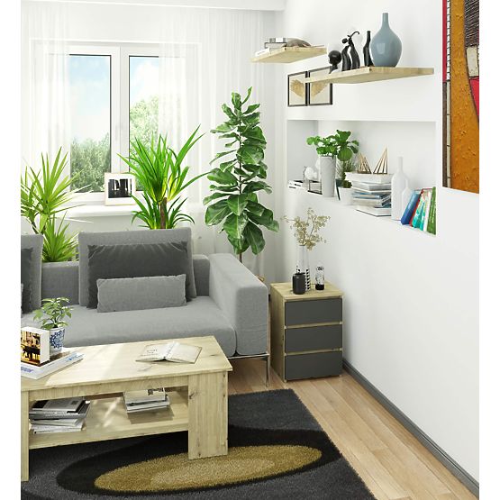 COMMODE CL3/40 PK CHÊNE ARTISAN / GRIS