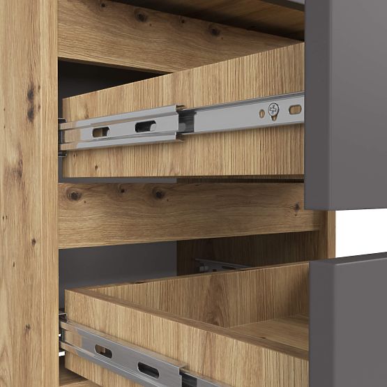 COMMODE CL3/40 PK CHÊNE ARTISAN / GRIS