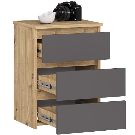 COMMODE CL3/40 PK CHÊNE ARTISAN / GRIS