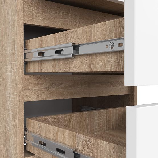 COMMODE CL3/40 PK CHÊNE SONOMA / BLANC