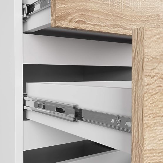 COMMODE CL4 PK BLANC / CHÊNE SONOMA