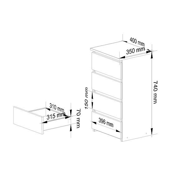 COMMODE CL4 PK BLANCHE