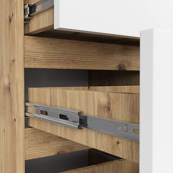 COMMODE CL4 PK CHÊNE ARTISAN / BLANC