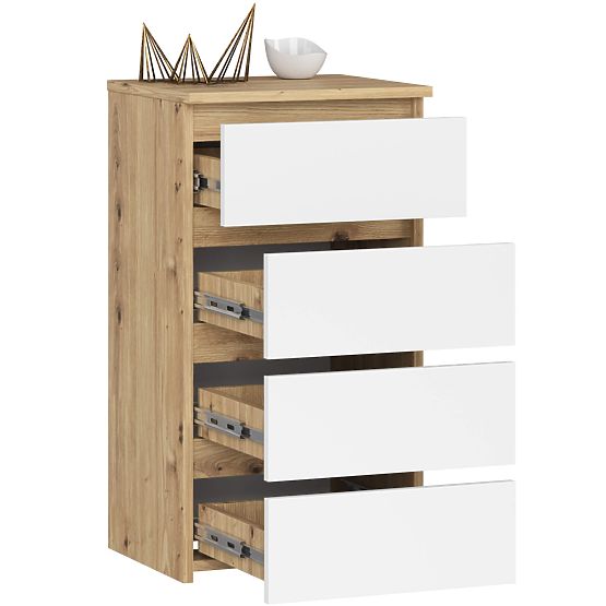 COMMODE CL4 PK CHÊNE ARTISAN / BLANC