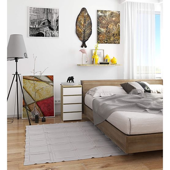 COMMODE CL4 PK CHÊNE ARTISAN / BLANC