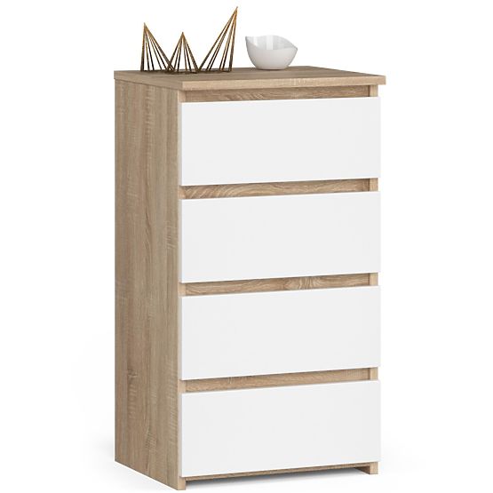 COMMODE CL4 PK CHÊNE SONOMA / BLANC