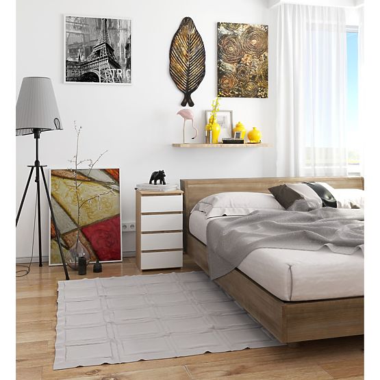 COMMODE CL4 PK CHÊNE SONOMA / BLANC