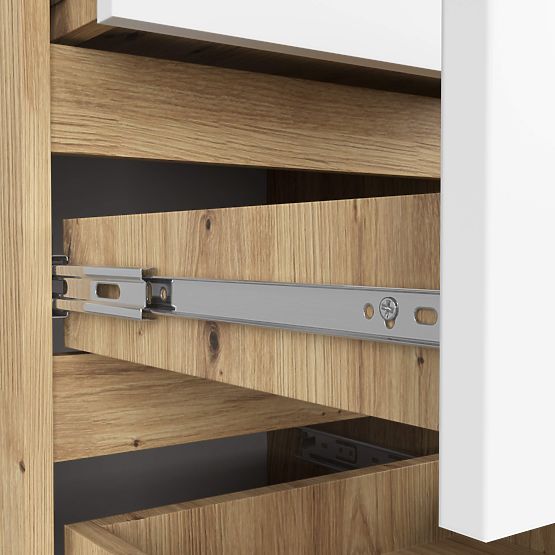 COMMODE CL5 PK CHÊNE ARTISAN / BLANC