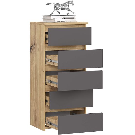 COMMODE CL5 PK CHÊNE ARTISAN / GRIS