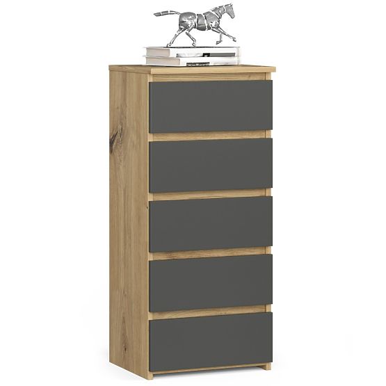 COMMODE CL5 PK CHÊNE ARTISAN / GRIS