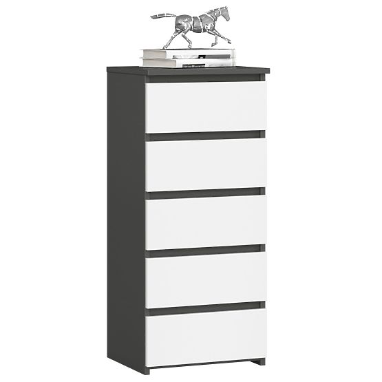 COMMODE CL5 PK GRIS GRAPHITE / BLANC