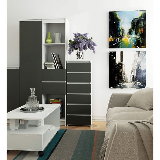 COMMODE CL6 PK BLANC / GRIS