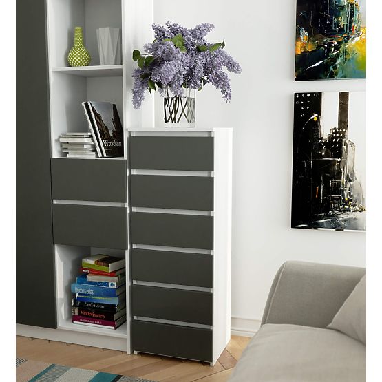 COMMODE CL6 PK BLANC / GRIS
