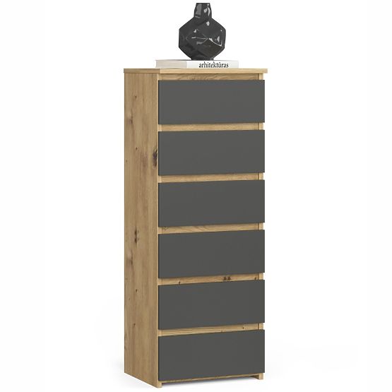 COMMODE CL6 PK CHÊNE ARTISAN / GRIS