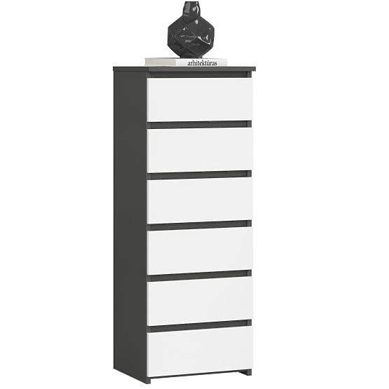 COMMODE CL6 PK GRIS GRAPHITE / BLANC