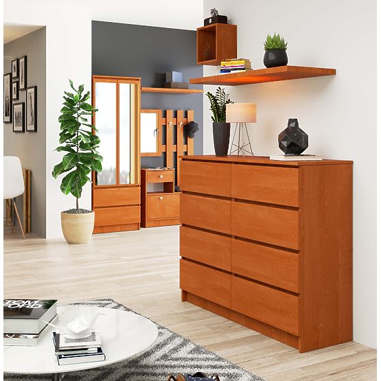COMMODE K 120 cm 8 TIROIRS PK AULNE