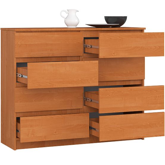 COMMODE K 120 cm 8 TIROIRS PK AULNE