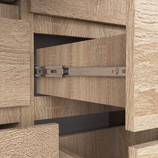 COMMODE K 120 cm 8 TIROIRS PK CHÊNE SONOMA