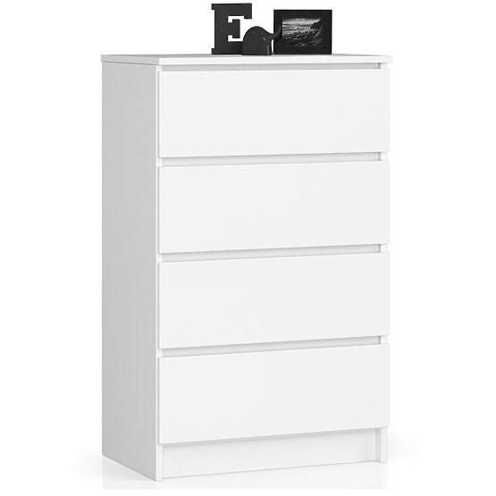 COMMODE K 60 cm 4 TIROIRS PK BLANCHE