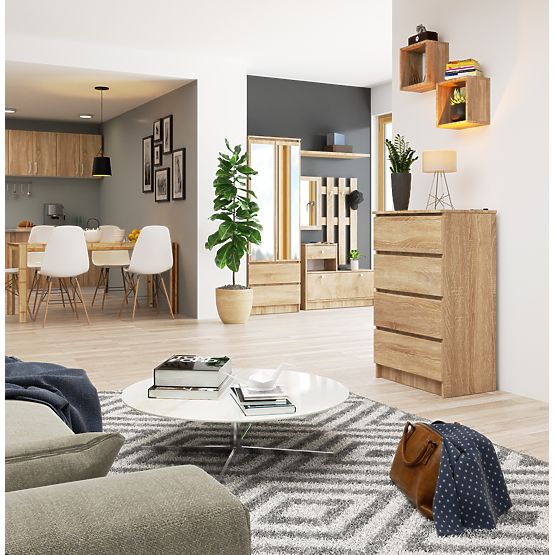 COMMODE K 60 cm 4 TIROIRS PK CHÊNE SONOMA