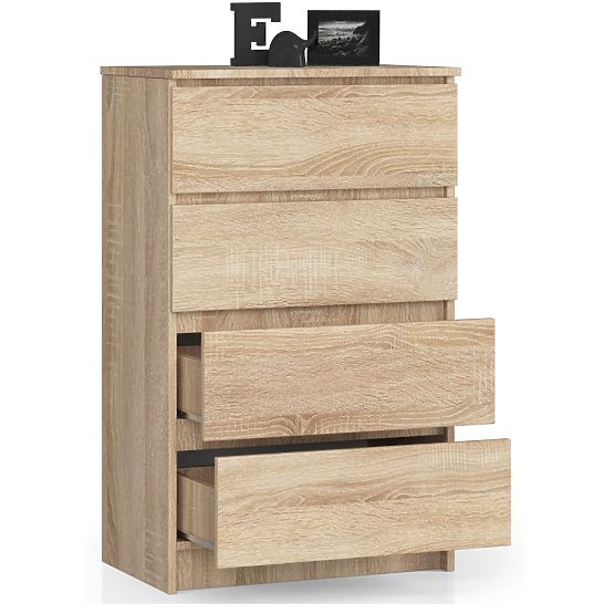 COMMODE K 60 cm 4 TIROIRS PK CHÊNE SONOMA