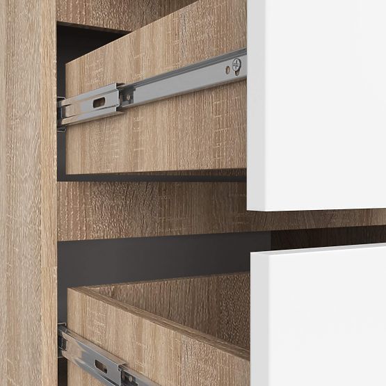 COMMODE K 60 cm 4 TIROIRS PK SONOMA / BLANC